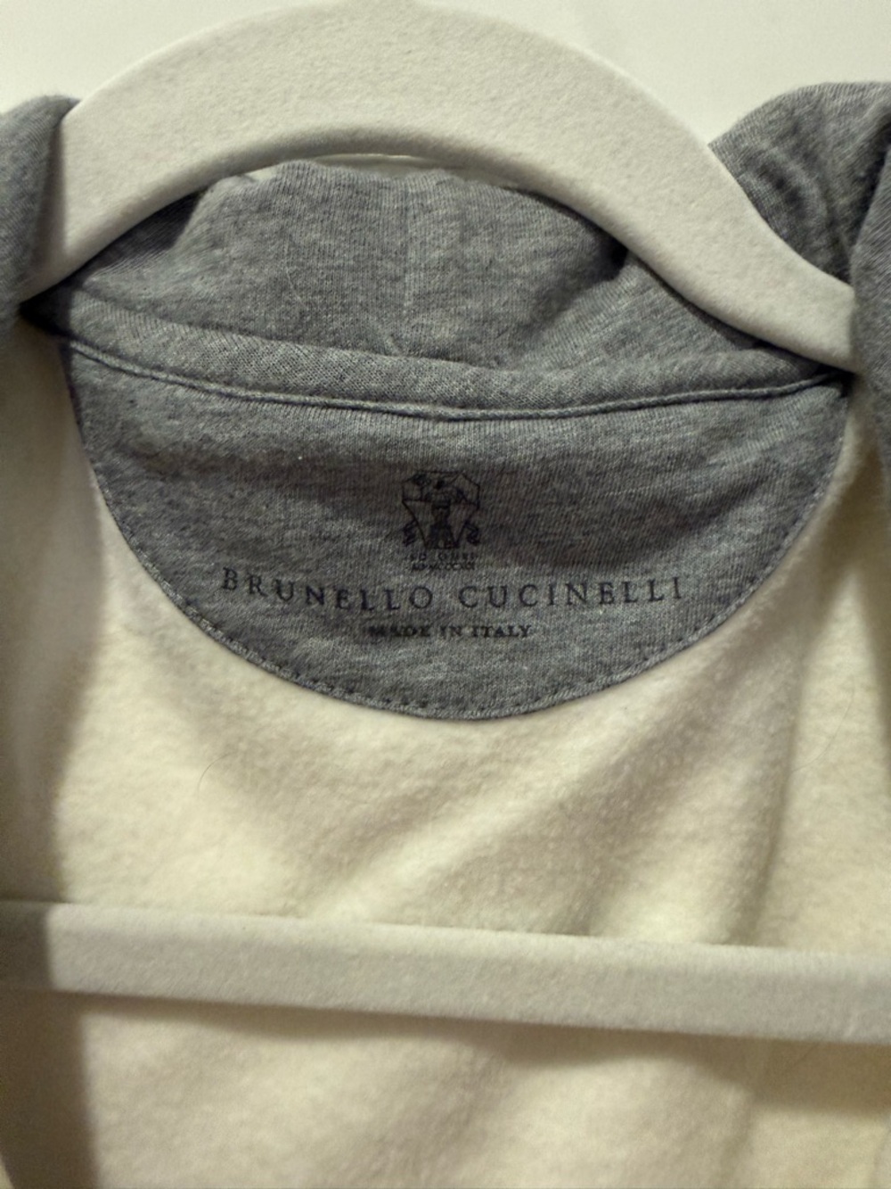Brunello Cucinelli Neutral Colorblock Zip-Up Hoodie XL - Picture 2 of 5